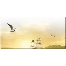 Панно 25x50 Алушта 1 кремовый 